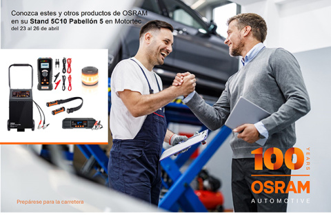 OSRAM asiste a Motortec Madrid el año de su centenario.